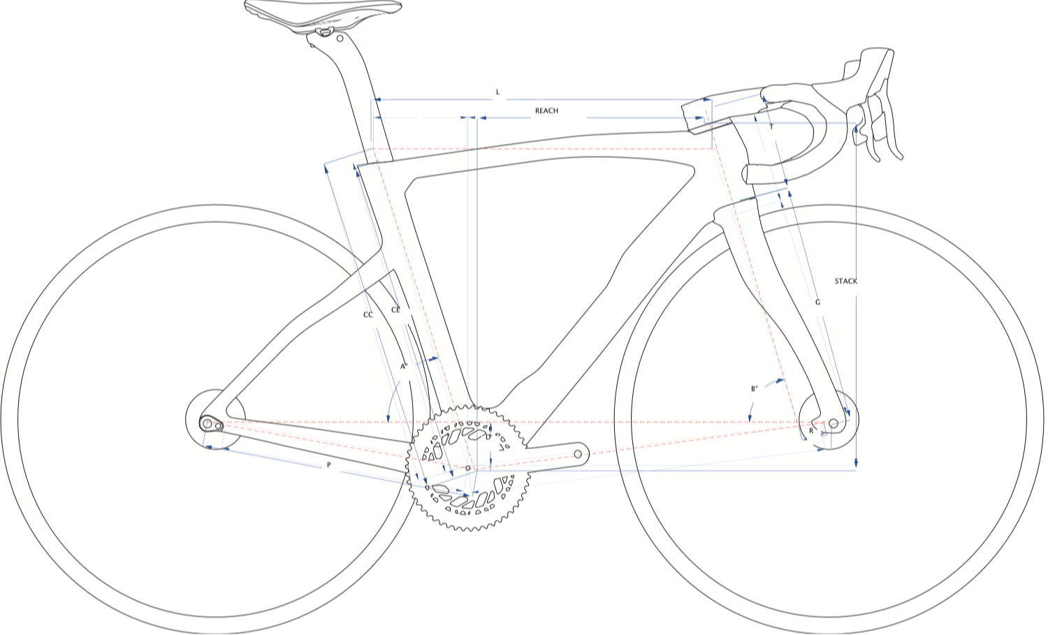 DOGMA F SRAM RED ETAP AXS Geometry